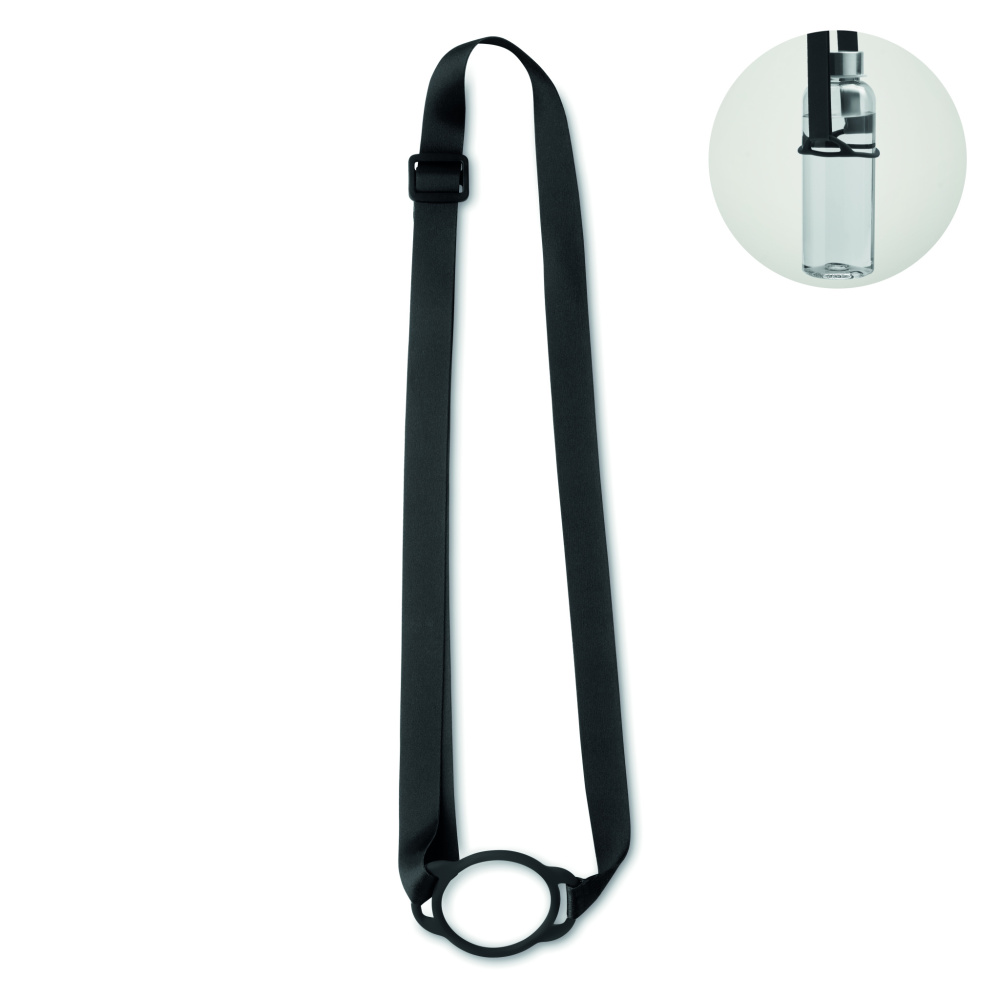 Logo trade promotional giveaways image of: Lanyard with cup holder 6cm