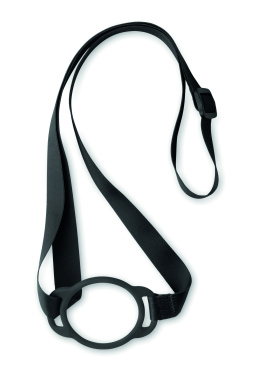 Logo trade business gift photo of: Lanyard with cup holder 6cm