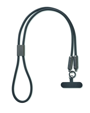 Logo trade promotional giveaway photo of: 60W phone holder lanyard cable
