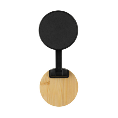 Logotrade promotional gift picture of: Magmount RCS recycled plastic and bamboo phone stand