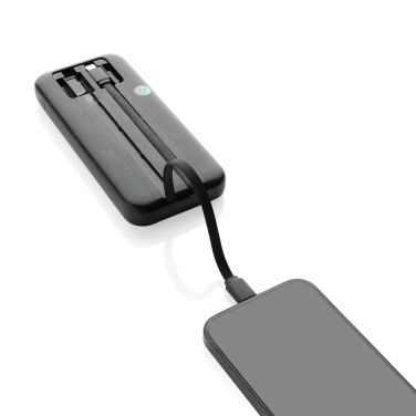 Logotrade promotional giveaways photo of: Turbopack RCS rplastic powerbank 10.000 integrated cables
