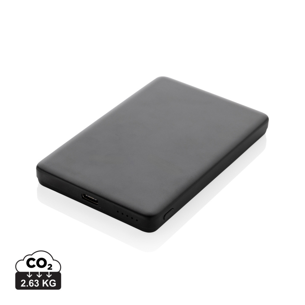 Logo trade promotional merchandise picture of: Orion RCS recycled aluminum 5000 mah 5W magnetic powerbank