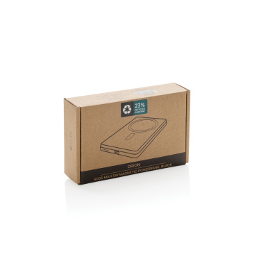 Logo trade promotional gifts picture of: Orion RCS recycled aluminum 5000 mah 5W magnetic powerbank