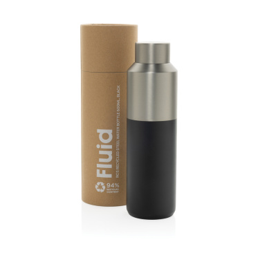 Logo trade corporate gift photo of: Fluid RCS certified recycled steel water bottle 600ml