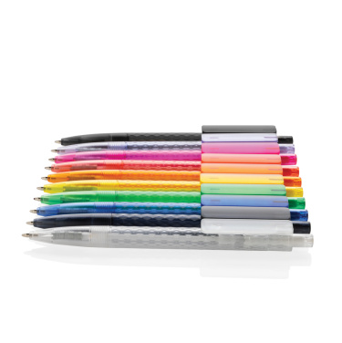 Logo trade promotional items image of: X3 GRS recycled PC plastic pen frosted