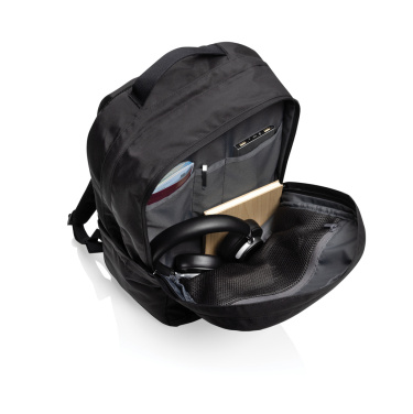 Logo trade promotional merchandise image of: SP Aware™ RPET Edin 100% recycled 15.6 inch laptop backpack