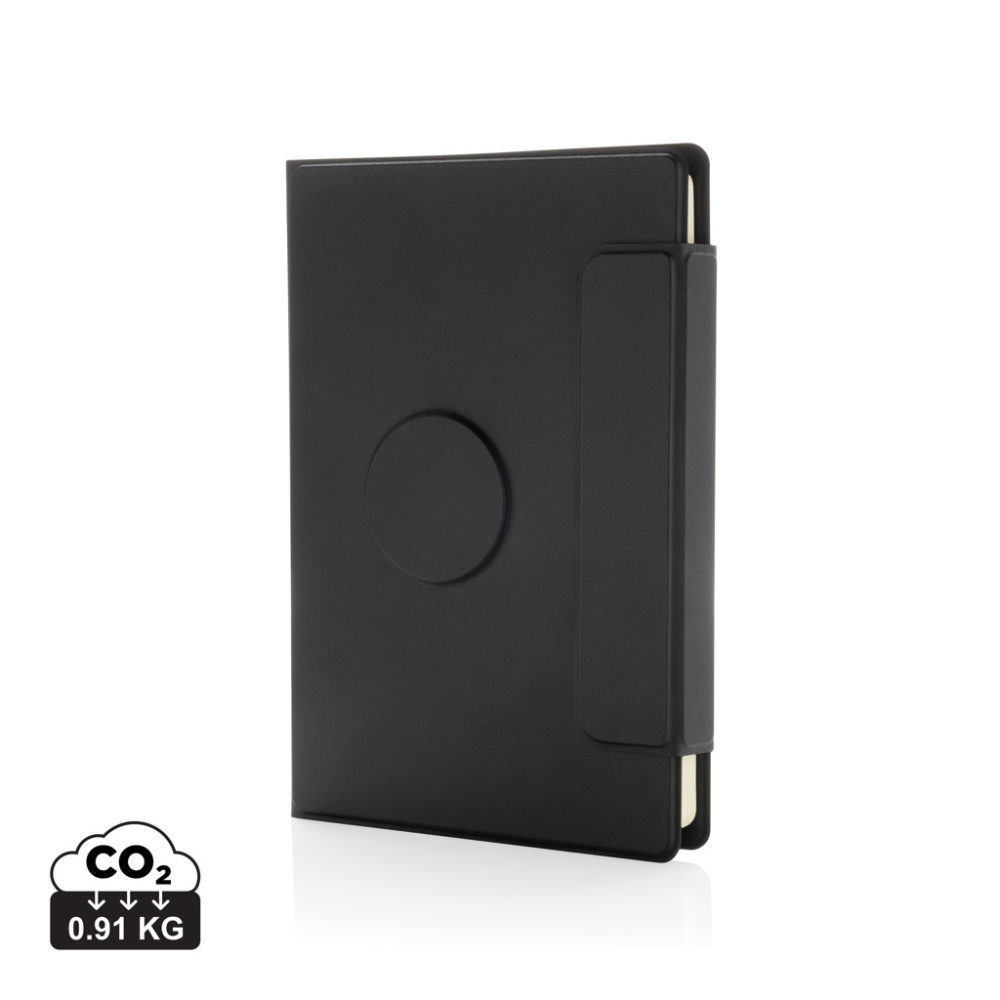 Logo trade promotional merchandise image of: Stuart RCS certified RPU magnetic A5 portfolio