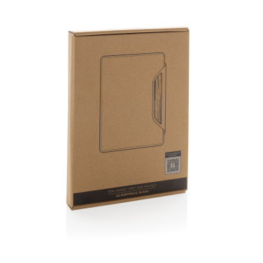 Logo trade promotional merchandise picture of: Teri AWARE™ RPET and walnut A5 portfolio