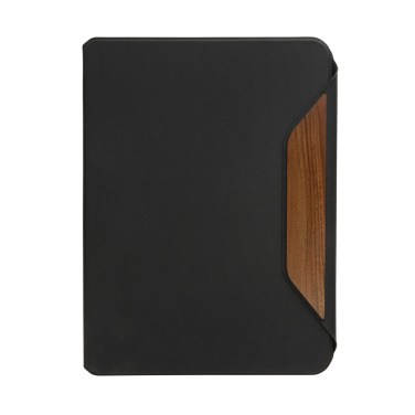 Logo trade promotional merchandise photo of: Teri AWARE™ RPET and walnut A4 portfolio