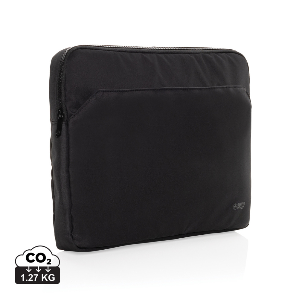 Logotrade promotional gift image of: Swiss Peak Aware™ RPET Essential 15.6 inch laptop sleeve