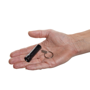 Logo trade promotional giveaways image of: Flash RCS recycled aluminium keychain torch
