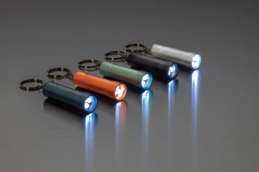 Logotrade promotional item picture of: Flash RCS recycled aluminium keychain torch