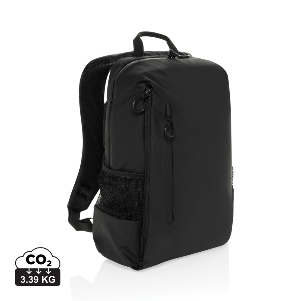 Logotrade promotional merchandise photo of: Lima Aware™ RPET water resistant 15.6 laptop backpack