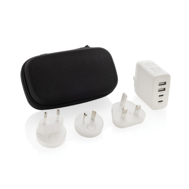 Logo trade corporate gifts image of: TravelCharge Pro RCS rplastic travel charger with USB C