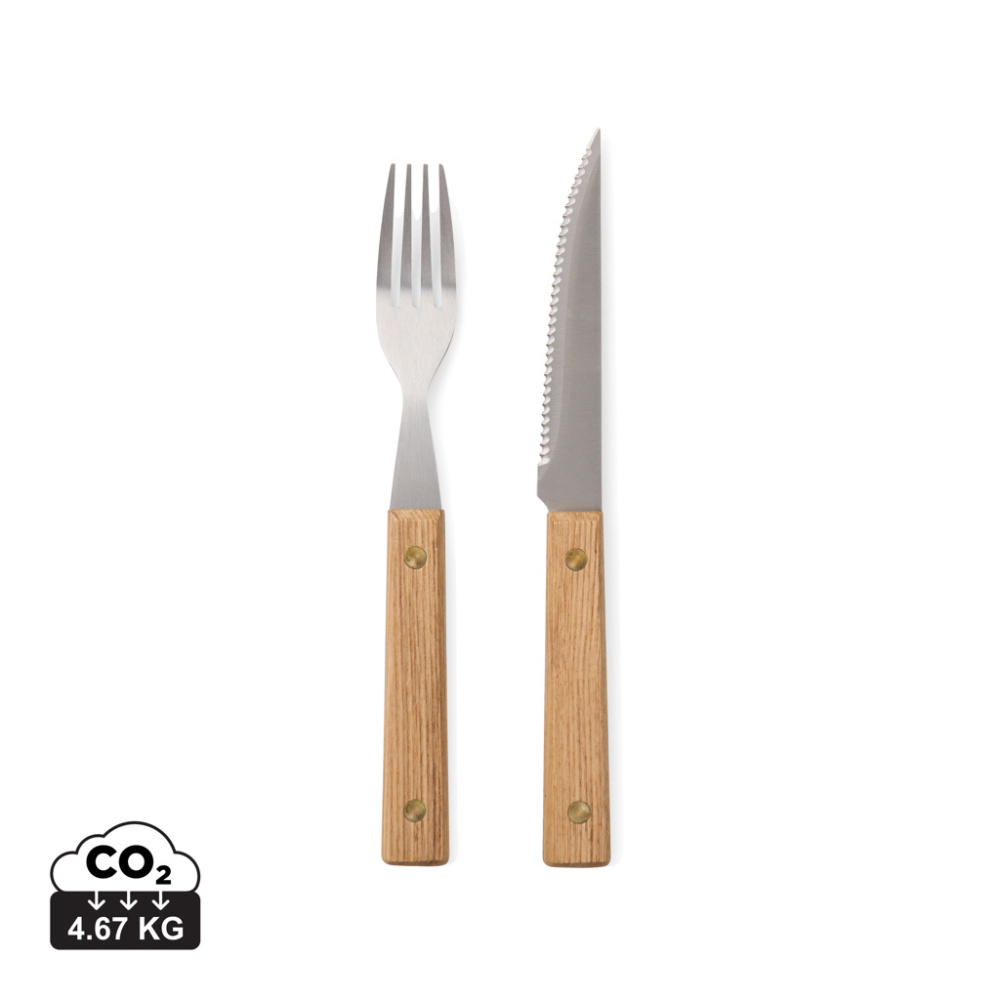 Logotrade promotional product picture of: VINGA Paso 8 pcs bbq cutlery set