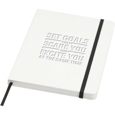 Logo trade promotional products image of: Holm A5 stone paper hard cover notebook with lined pages