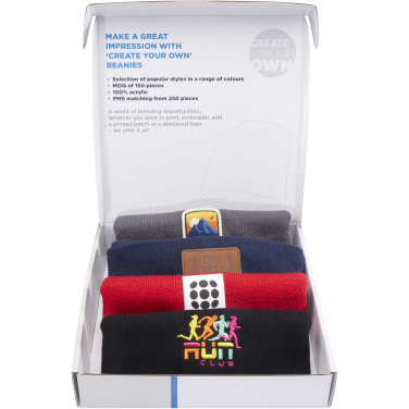 Logo trade promotional merchandise image of: Beanie sample box