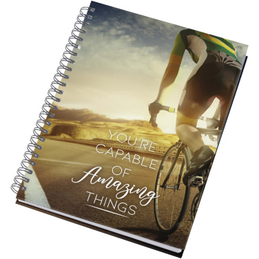 Logo trade corporate gifts image of: Desk-Mate® A5 hard cover undated diary