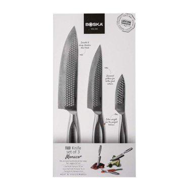 Logo trade promotional product photo of: BOSKA Kitchen Knives Monaco+, set of 3