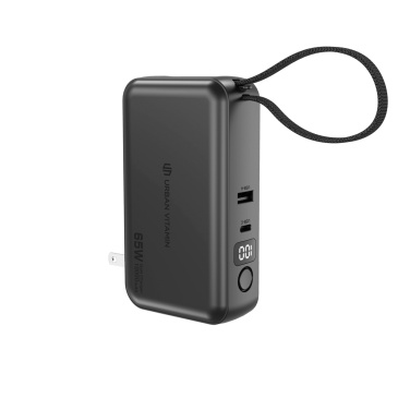 Logo trade promotional product photo of: Urban Vitamin Eureka hybrid GANcharger 10000mah powerbank65W