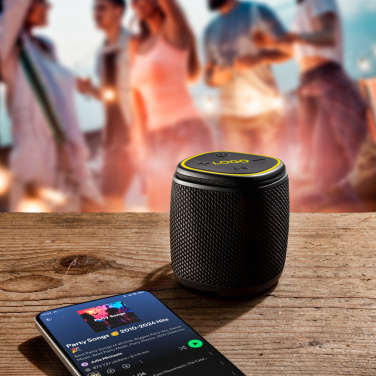Logotrade promotional giveaway image of: Bluetooth speaker HERMON Schwarzwolf