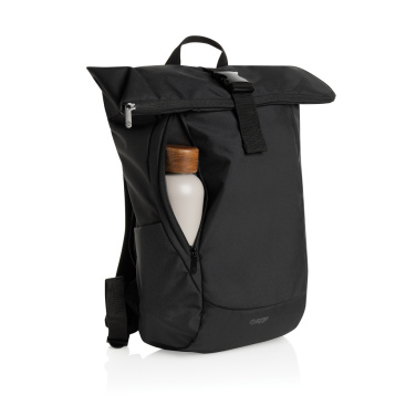 Logo trade promotional products image of: Swiss Peak Aware™ RPET Leonard 15.6 inch laptop backpack
