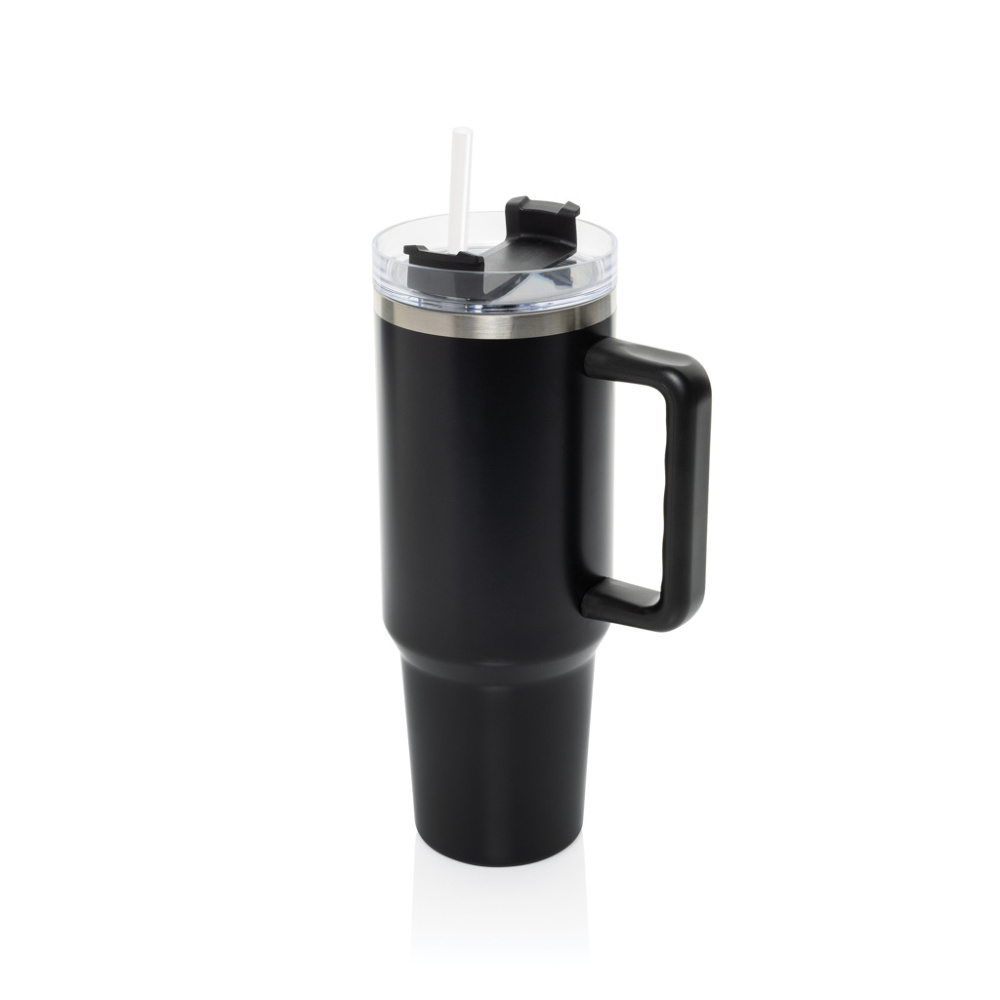 Logo trade promotional merchandise picture of: Stadley RCS recycled steel tumbler 1200ML