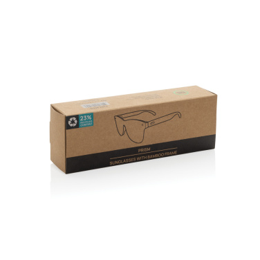Logo trade promotional items image of: Prism RCS recycled plastic sunglasses with bamboo frame