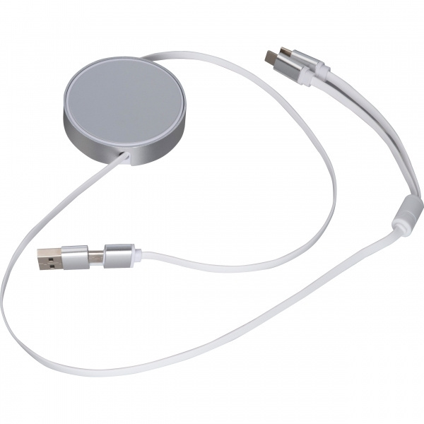 Logotrade promotional merchandise picture of: Charging cable made from recycled aluminum Ostend