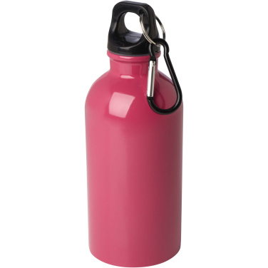 Logo trade business gift photo of: Oregon 400 ml RCS certified single wall stainless steel water bottle with carabiner