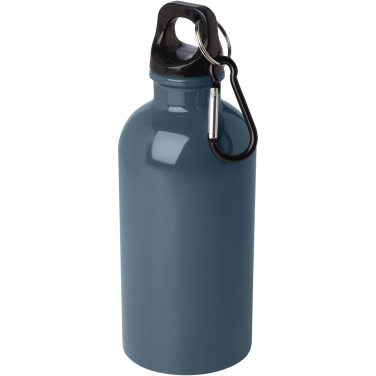 Logotrade business gifts photo of: Oregon 400 ml RCS certified single wall stainless steel water bottle with carabiner