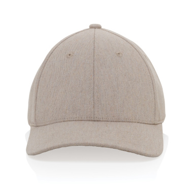 Logo trade corporate gifts image of: Milo AWARE™ recycled heather 6 panel cap 200gr