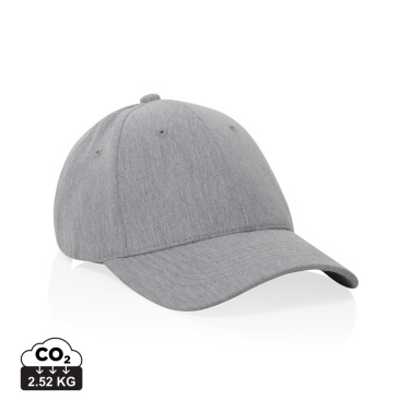 Logo trade promotional giveaways image of: Milo AWARE™ recycled heather 6 panel cap 200gr