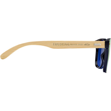Logo trade advertising products image of: Tan sunglasses with bamboo temples