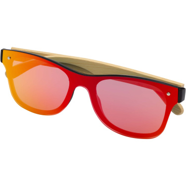 Logo trade promotional merchandise picture of: Tan sunglasses with bamboo temples