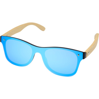 Logo trade promotional giveaways picture of: Tan sunglasses with bamboo temples