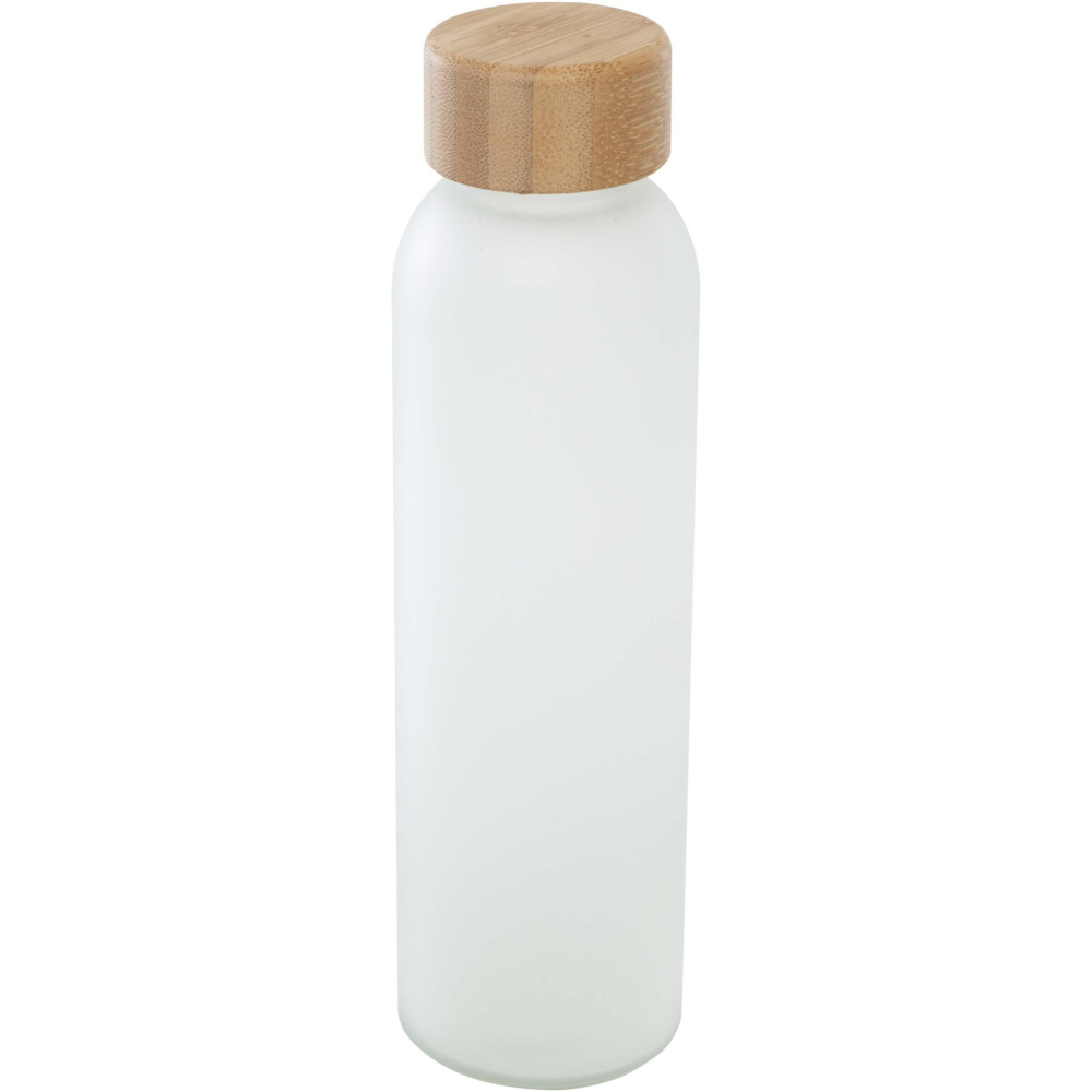 Logotrade promotional product image of: Lume 500 ml matte soda lime glass bottle with bamboo lid