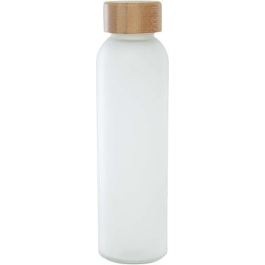Logotrade promotional giveaway image of: Lume 500 ml matte soda lime glass bottle with bamboo lid