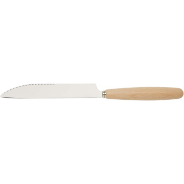 Logo trade advertising product photo of: Root 5-piece stainless steel and beech wood cutlery set