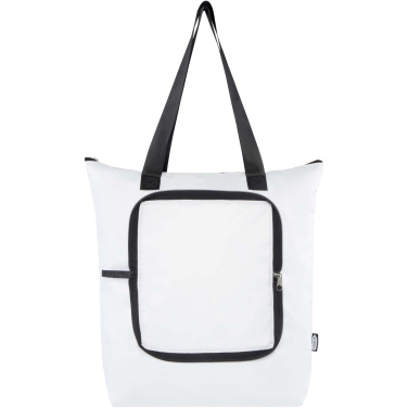 Logo trade promotional giveaway photo of: EcoFold RPET foldable tote cooler bag 15L