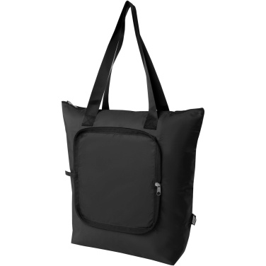 Logo trade promotional gifts image of: EcoFold RPET foldable tote cooler bag 15L