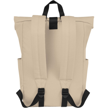 Logo trade promotional merchandise image of: Byron 15.6" GRS RPET roll-top backpack 18L