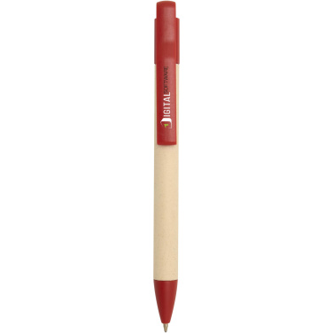 Logo trade promotional giveaways image of: Liliana sugarcane paper ballpoint pen (blue ink)