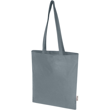 Logo trade promotional merchandise picture of: Madras Blend 140 g/m² GRS recycled cotton tote bag 7L