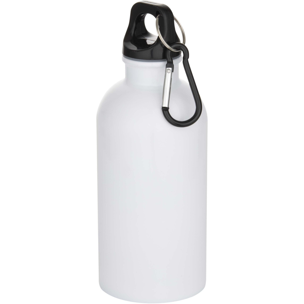 Logotrade corporate gift picture of: Oregon 400 ml sublimation RCS recycled single wall stainless steel water bottle with carabiner
