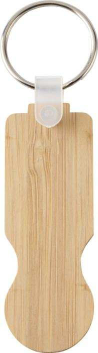 Logo trade promotional gifts picture of: Ronan bamboo trolley keychain