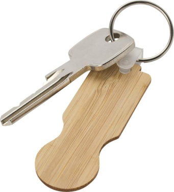 Logotrade promotional gift image of: Ronan bamboo trolley keychain