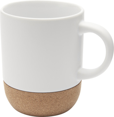 Logotrade advertising product picture of: Billie 300 ml ceramic mug with cork details and matt finish