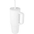 Brady 900 ml RCS certified insulated tumbler with silicone straw, White