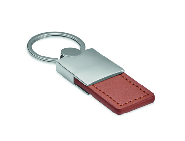 Logo trade promotional merchandise image of: PU and metal key ring Helsinki